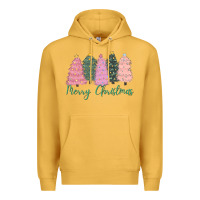 Mustard merry christmas trees Premium Hoodie - CowGirlArtShop