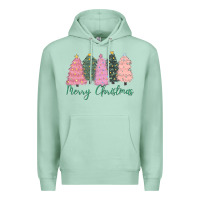 Seafoam merry christmas trees Premium Hoodie - CowGirlArtShop