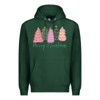 Sports Green merry christmas trees Premium Hoodie - CowGirlArtShop