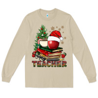 Mushroom Teacher With Christmas Tree Long Sleeve Tee - BundleAndBundleShop