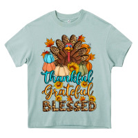 Thankful Grateful Blessed Turkey Heavy Core Tee | Teevron