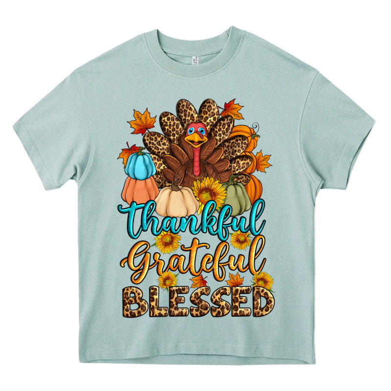 Thankful Grateful Blessed Turkey Heavy Core Tee by Artiststas | Teevron