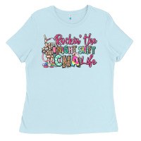 Baby Blue rockin the night shift cna life Ladies Tee - RanaPortraitStore