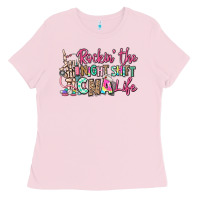Bubblegum Pink rockin the night shift cna life Ladies Tee - RanaPortraitStore