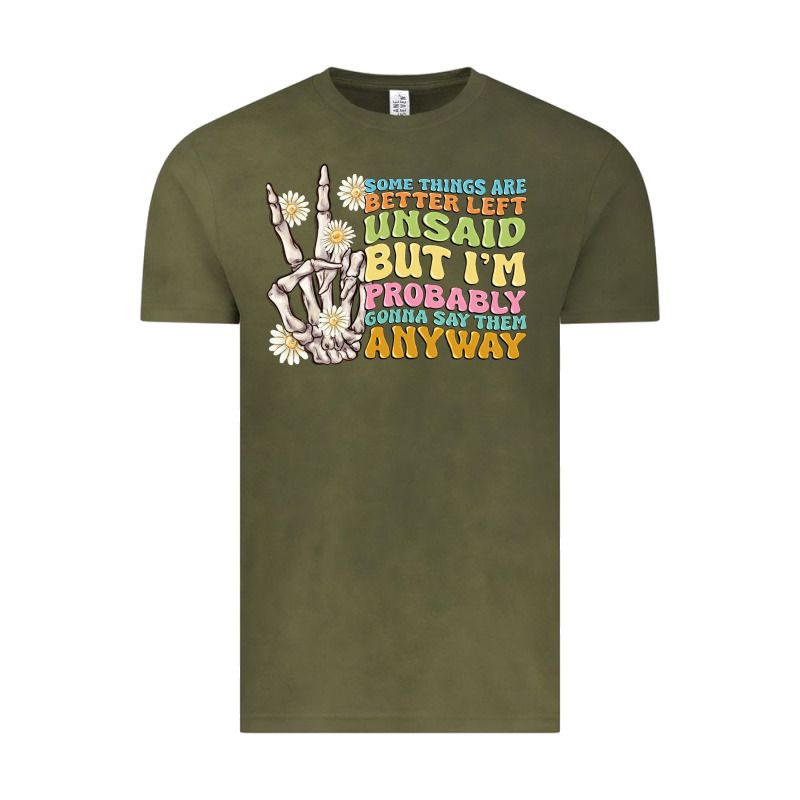 Some Things Are Better Left Unsaid Vintage Tee by MaliasSmallBusiness | Teevron