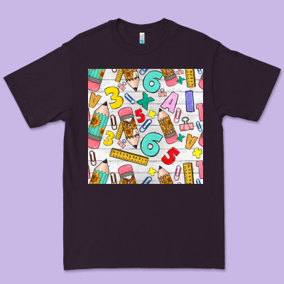 Back To School Seamless Pattern Premium Tee Designed By Bundleandbundleshop