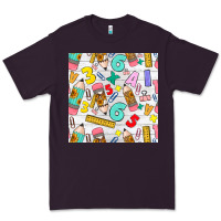 Plum back to school seamless pattern Premium Tee - BundleAndBundleShop