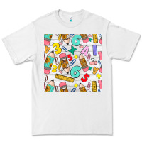White back to school seamless pattern Premium Tee - BundleAndBundleShop