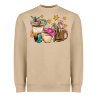 Mushroom Western Cowgirl Coffee Cup Bbs Heavyweight Sweatshirt - BundleAndBundleShop