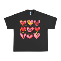 Pigment Black sketch hearts Urban Heavy Tee - MaliasSmallBusiness