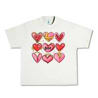Pistachio sketch hearts Urban Heavy Tee - MaliasSmallBusiness