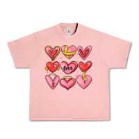 Salmon sketch hearts Urban Heavy Tee - MaliasSmallBusiness