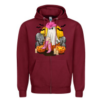 Burgundy Halloween Cowgirl Costumes Zipper Hoodie - texasbilliewilder
