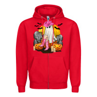 Red Halloween Cowgirl Costumes Zipper Hoodie - texasbilliewilder