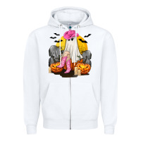 White Halloween Cowgirl Costumes Zipper Hoodie - texasbilliewilder