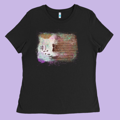 Cowhide Wood Glitter Pattern Ladies Tee Designed By Bettercallsaul
