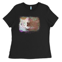 Black Cowhide Wood Glitter Pattern Ladies Tee - Bettercallsaul