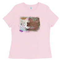 Bubblegum Pink Cowhide Wood Glitter Pattern Ladies Tee - Bettercallsaul