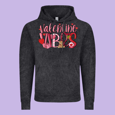 Valentine Vibes Vintage Hoodie Designed By Maliassmallbusiness
