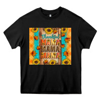 Black Thankful mama mama mama Heavy Core Tee - Artiststas