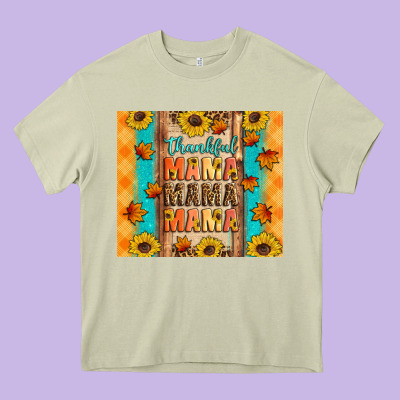 Thankful Mama Mama Mama Heavy Core Tee Designed By Artiststas