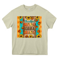 Mossy Thankful mama mama mama Heavy Core Tee - Artiststas