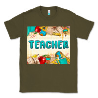 Army Green teacher Classic Tee - MaliasSmallBusiness