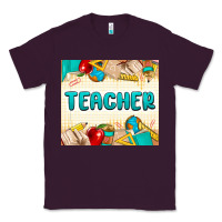 Plum teacher Classic Tee - MaliasSmallBusiness