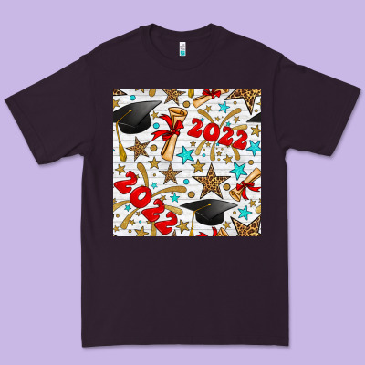 Graduation 2022 Seamless Pattern Premium Tee Designed By Bundleandbundleshop