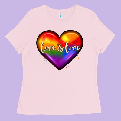 Love Is Love Heart Ladies Tee Designed By Jahusdesignshop