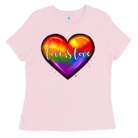 Bubblegum Pink love is love heart Ladies Tee - JahusDesignShop