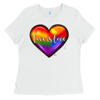 White love is love heart Ladies Tee - JahusDesignShop