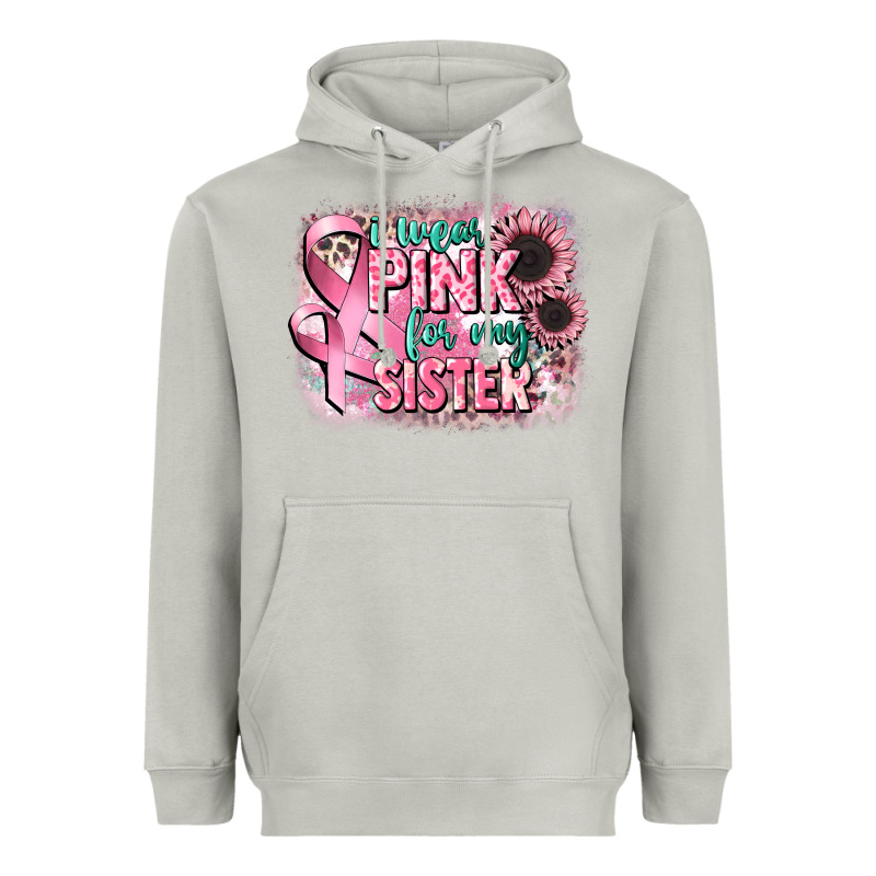 I Wear Pink For My Sister Heavyweight Hoodie by CowGirlArtShop | Teevron