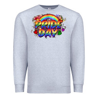 Heather Grey Pride day Premium Sweatshirt - CowGirlArtShop