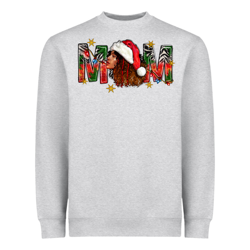 Western Mom With Woman In Santa Hat Heavyweight Sweatshirt by BundleAndBundleShop | Teevron