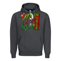 Smoke Christmas Character Nurse Zipper Hoodie - NancyCooperArtShop