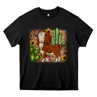 Black Hereford cactus sunflower Heavy Core Tee - JahusDesignShop