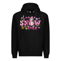 Black i am snow cute Premium Hoodie - CowGirlArtShop