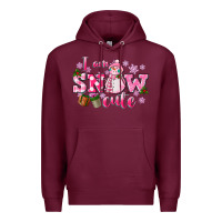 Burgundy i am snow cute Premium Hoodie - CowGirlArtShop