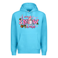 Ocean Blue i am snow cute Premium Hoodie - CowGirlArtShop
