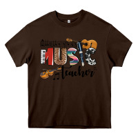Chocolate Brown music teacher Heavy Core Tee - AdoDesignShop