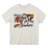 Cream music teacher Heavy Core Tee - AdoDesignShop