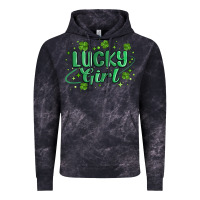 Cloud Black lucky girl Vintage Hoodie - MaliasSmallBusiness