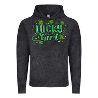 Vintage Black lucky girl Vintage Hoodie - MaliasSmallBusiness