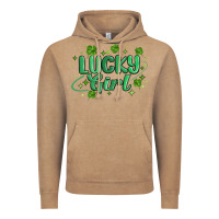 Vintage Coffee lucky girl Vintage Hoodie - MaliasSmallBusiness