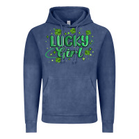 Vintage Denim lucky girl Vintage Hoodie - MaliasSmallBusiness
