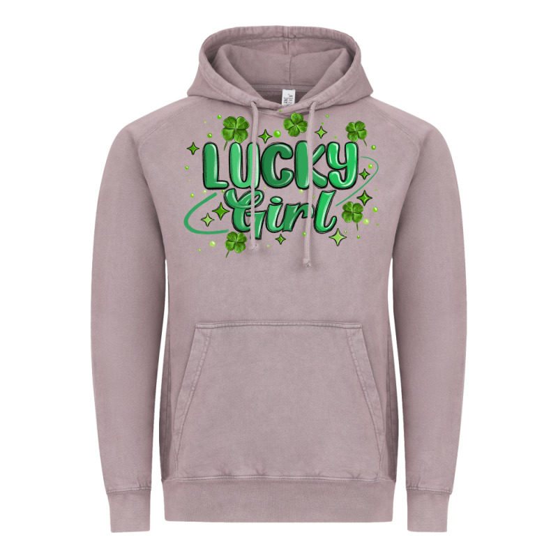Lucky Girl Vintage Hoodie by MaliasSmallBusiness | Teevron