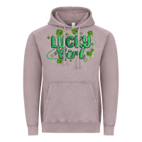 Vintage Zinc lucky girl Vintage Hoodie - MaliasSmallBusiness