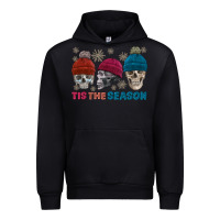 Black tis the season skull winter Urban Hoodie - FaDigitalArtStudio