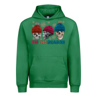 Emerald tis the season skull winter Urban Hoodie - FaDigitalArtStudio